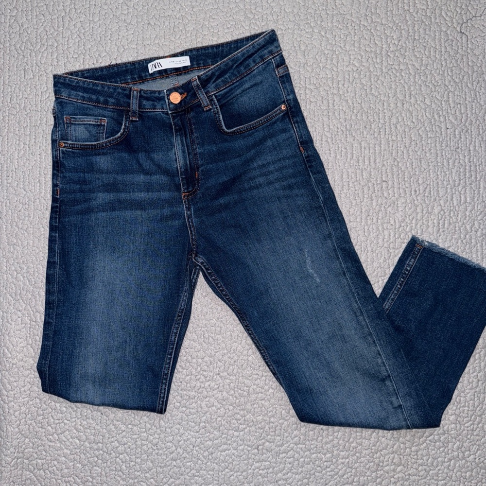 Zara Dark Indigo Ankle Jeans